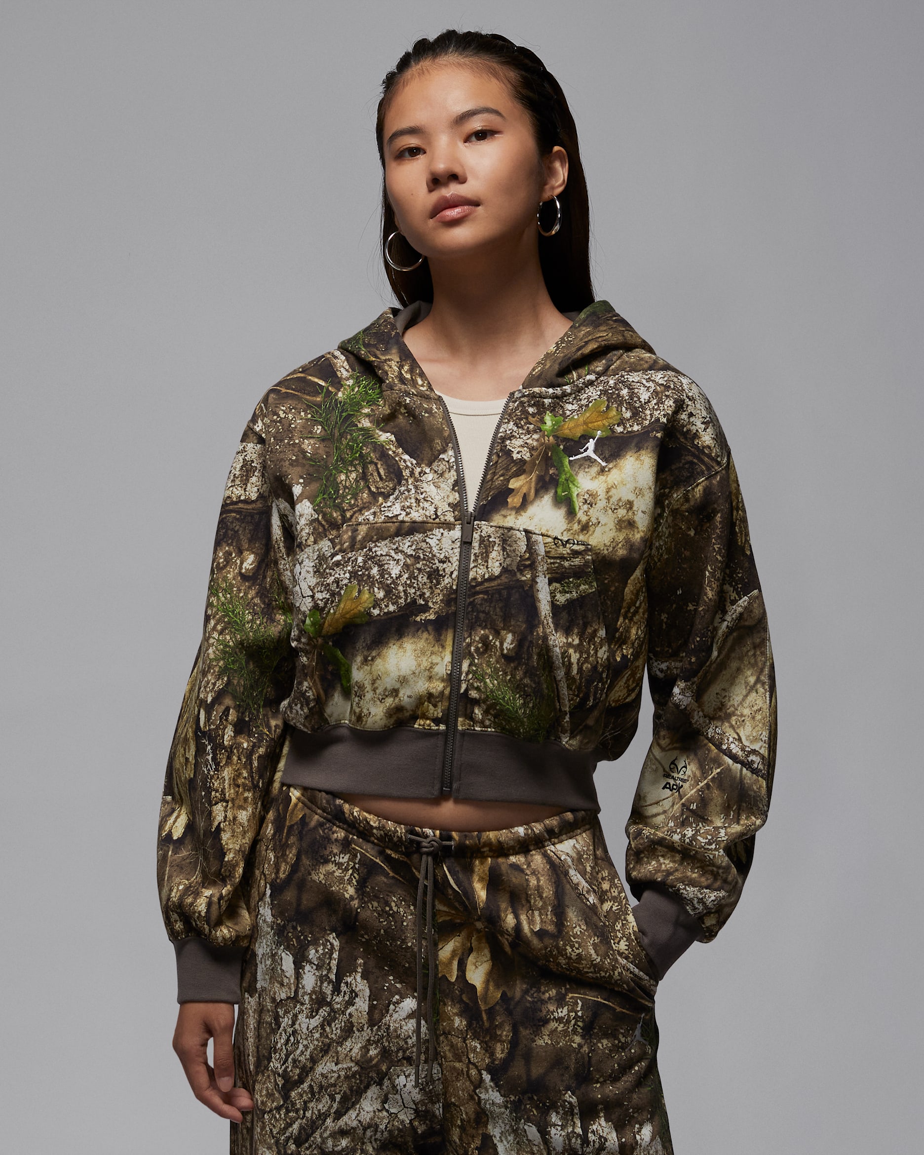 Jordan Brooklyn Fleece Women's Realtree Mod Crop Full-Zip Hoodie